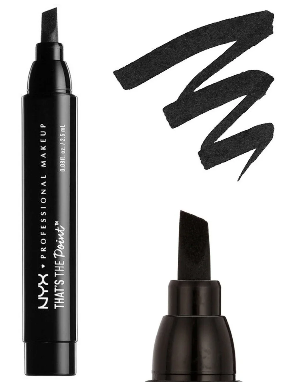 NYX That's The Point Liquid Eyeliner Artistry Pen - Super Edgy Black